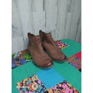 Lucky Brand Women’s 8 Brown Leather Bartalino Zipper Ankle Booties Boots